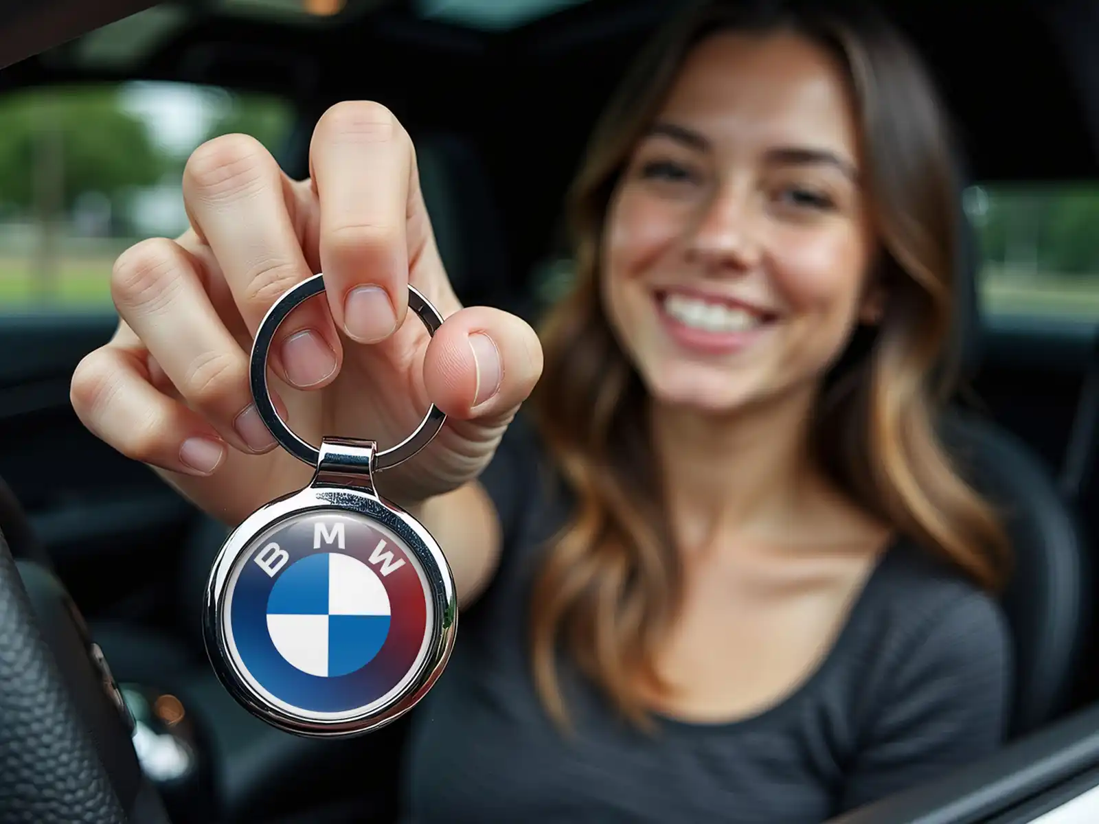 BMW Custom Made Keychains Metallic Minimal Force